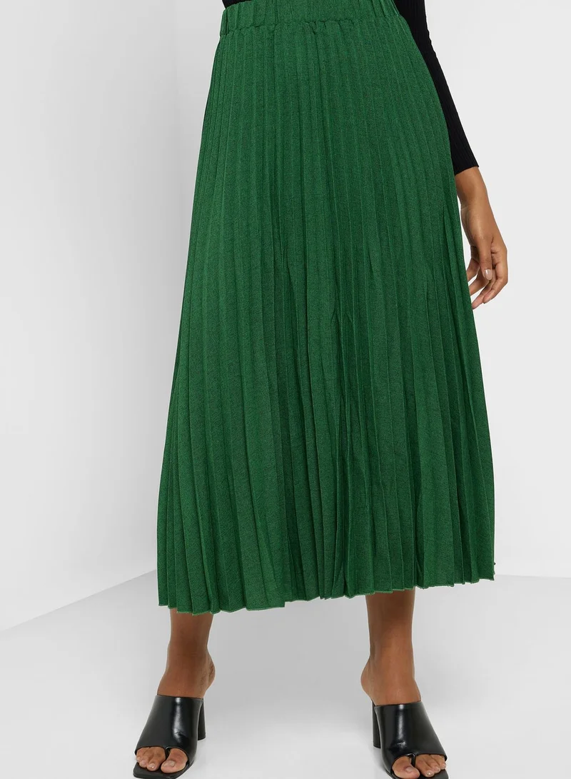 ELLA Belted Pleat Detail Skirt