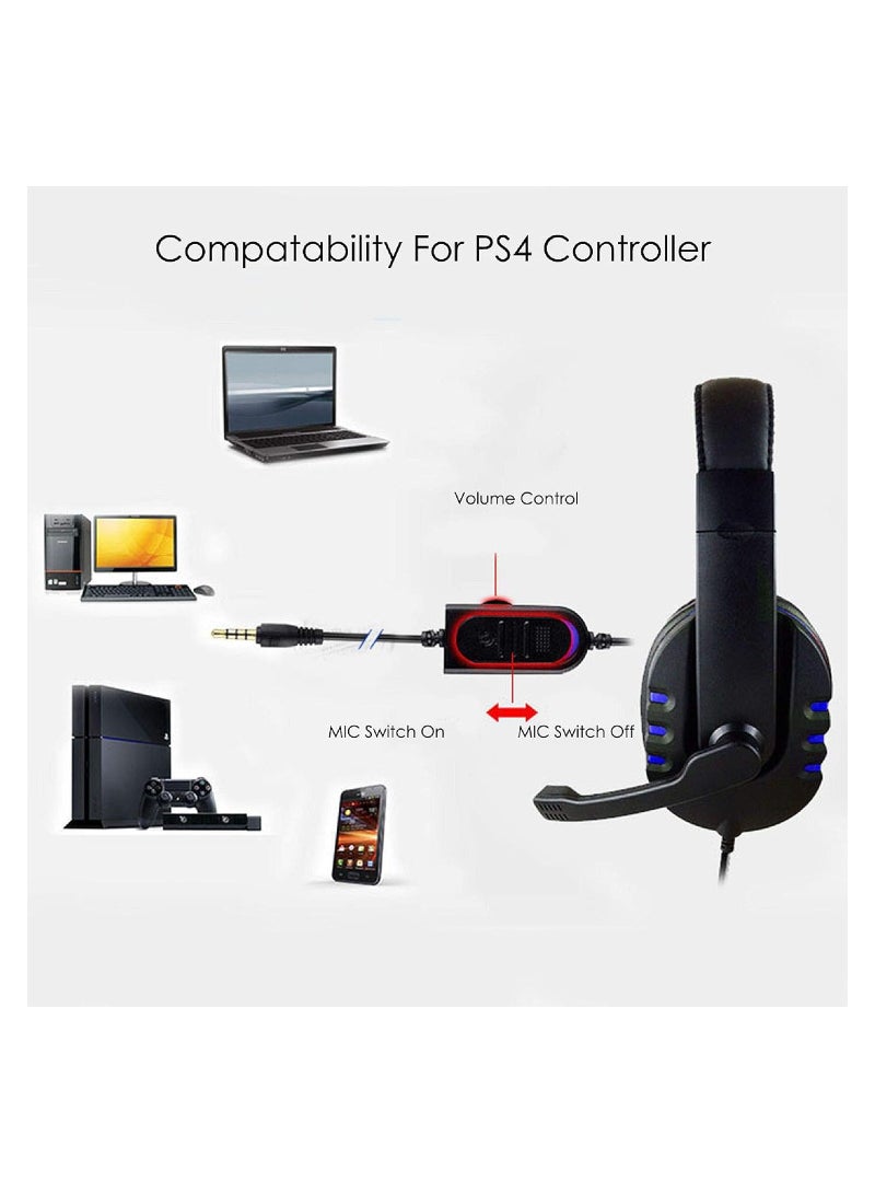 Gaming Headphone Surround Sound Capable Lightweight Frame Bendable Cardioid Microphone For PC And PS4  - Image 4