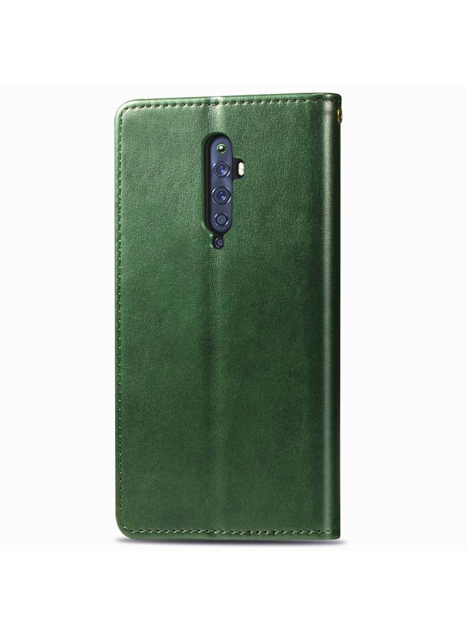 S-TOP Case For OPPO Reno 2F/Reno 2Z Retro Solid Color Leather Buckle Phone Case with Lanyard & Photo Frame & Card Slot & Wallet & Stand Function - Image 3