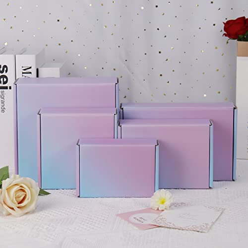 DERZIFUN 6x4x2 Inch Small Shipping Boxes for Small Business, 30 Pack Purple Mailing Boxes Corrugated Cardboard Mailer Gift Packaging Box - Image 5