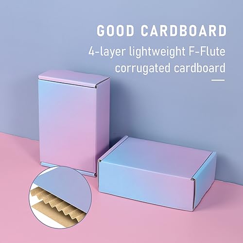 DERZIFUN 6x4x2 Inch Small Shipping Boxes for Small Business, 30 Pack Purple Mailing Boxes Corrugated Cardboard Mailer Gift Packaging Box - Image 3