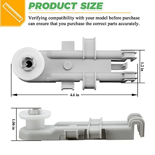 Techecook 8268743 WP8268655 Dishwasher Upper Rack Wheel Replacement Part by Techecook - Fit for Whirlpool KitchenAid Kenmore Dishwashers Top Rack Parts - Replaces WP8268743 AP6012252 WP8268655(Pack of 4) - Image 5