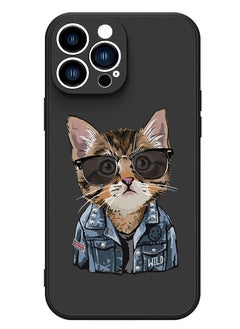 Protective Slim Fit Case Liquid Silicone Cover with Full Body Protection Anti-Scratch Shockproof Case For iPhone 13 Pro Max Black  - Sweet Summer Time