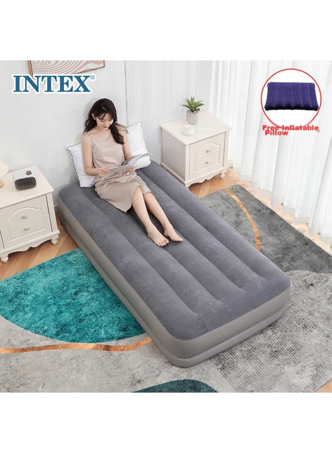 Intex Built-in Electric Pump Usb Port Inflatable Single-person Air Mattress For Home Use, Portable Automatic Inflation 64112 With 1 Pillow - Image 1