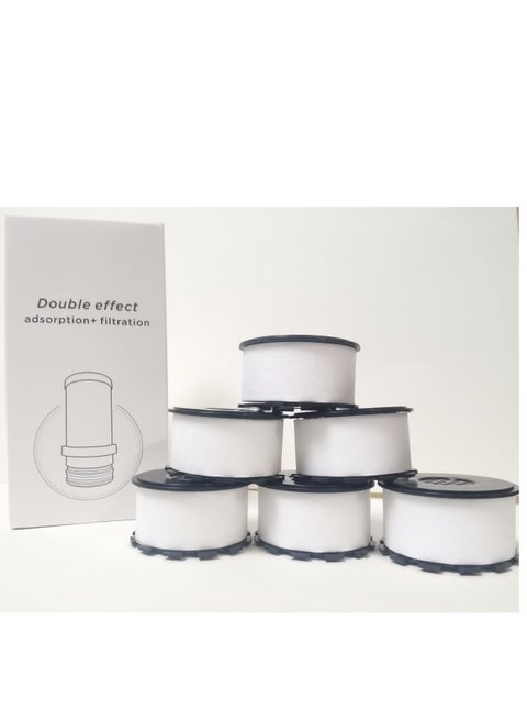 Premium 6pcs Replacement Filter Cartridge Refill Filter for Sink Faucet Water Filter, Replaceable Tap Water Purifier For Kitchen and Bathroom.Remove 99% Chlorine Soften Hard Water. (Filter Refill)