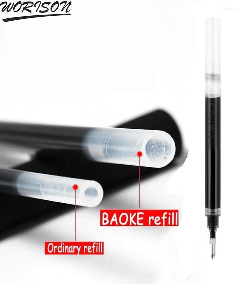 Worison Baoke 1mm Pen Refill Extra Smooth Refill Replacements 6pcs (Black) - Image 5