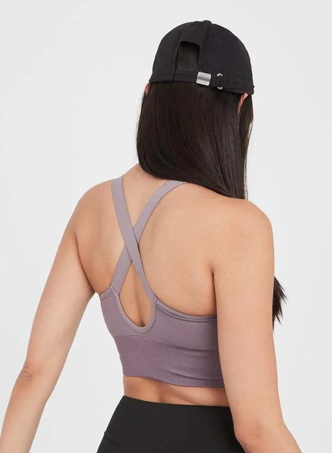 Styli Seamless Cross Back Broad Underband Active Sports Bra