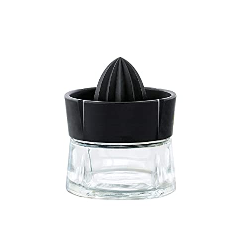 Rosendahl Grand Cru Juice Strainer 85 fl oz Black Citrus Lemon Squeezer with Glass Container and Sealable Lid Gift Box Included Danish Minimalist Design - Image 1