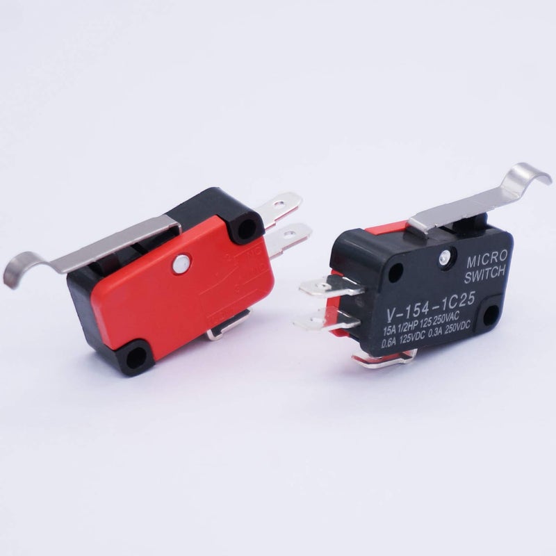 Twidec /6Pcs Micro Limit Switch Long Hinge Bending Lever Arm SPDT Snap Action Switch for Arduino V-154-1C25 - Image 2