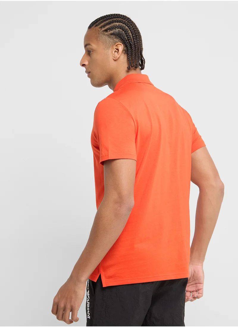 امبوريو ارماني Beachwear Logo Polo Shirt