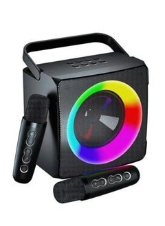 LIXES S25 Portable Bluetooth Speaker with Dual Wireless Microphones – Home KTV & Outdoor Loudspeaker System with Deep Bass, LED Lights, USB/TF/AUX/FM Support, Long Battery Life – Ideal for Karaoke, Parties, Gatherings, Events & Outdoor Entertainment  - Image 2