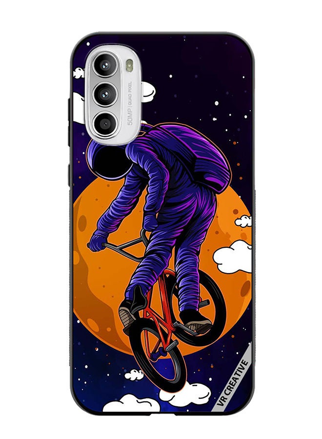 VR CREATIVE Protective Case Cover For Motorola Moto G82 Wheelie Astro Design Multicolour - Image 1