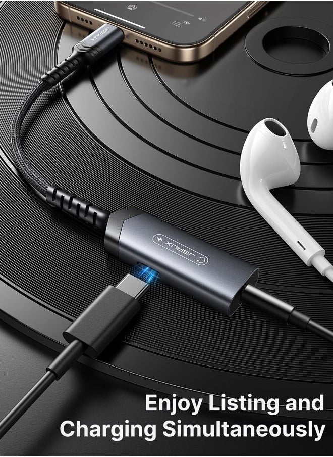 JSAUX USB C to 3.5mm Headphone and Charger Adapter, 2-in-1 AUX Mic Jack with PD 60W Fast Charging,Compatible for Earphones iPhone 16 Pro/16 Pro Max/16/16 Plus/15 Pro Max,Samsung S24/S24+/S23,iPad Pro  - Image 2
