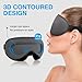 LYSIAN Cooling Sleep Eye Mask Men Women 3D Night Blindfold Sleep Mask with Earplugs Soft PressureFree Shade Cover for Travel Yoga SilverGrey - Image 4