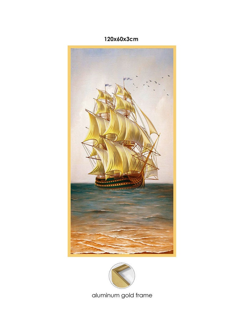 AIWANTO Galleon Crystal Porcelain  Decorative Wall Painting  - Image 2