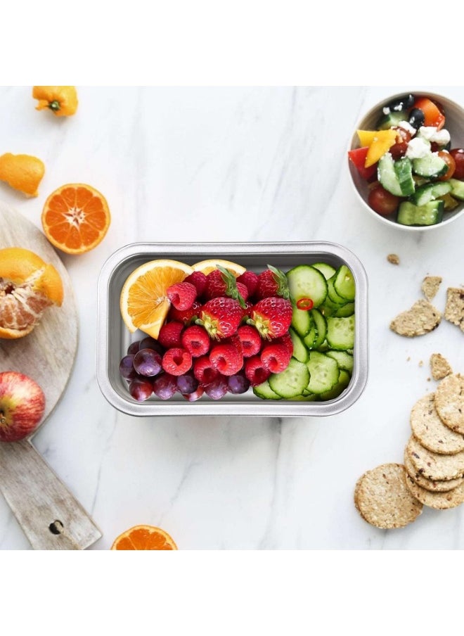 Generic Stainless Steel Lunch Box - 450ML/15oz Easy Open Bento Box, Dishwasher Safe Bento Lunch Box, Lunch Container with Silicone Ring for Snacks, Fruit  - Image 2