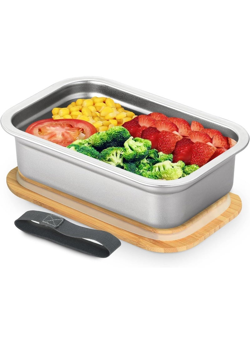 Generic Stainless Steel Lunch Box - 450ML/15oz Easy Open Bento Box, Dishwasher Safe Bento Lunch Box, Lunch Container with Silicone Ring for Snacks, Fruit  - Image 1