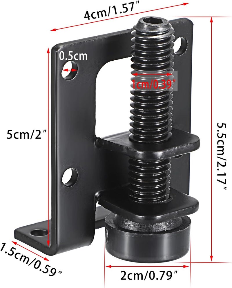 OwnMy 4 Packs Adjustable Furniture Leveling Feets L Shaped Furniture Levelers Legs, Heavy Duty Furniture Mounting Brackets Metal Leveling Feet for Workbench Cabinet Wardrobe, 2.2" H, Black - Image 3