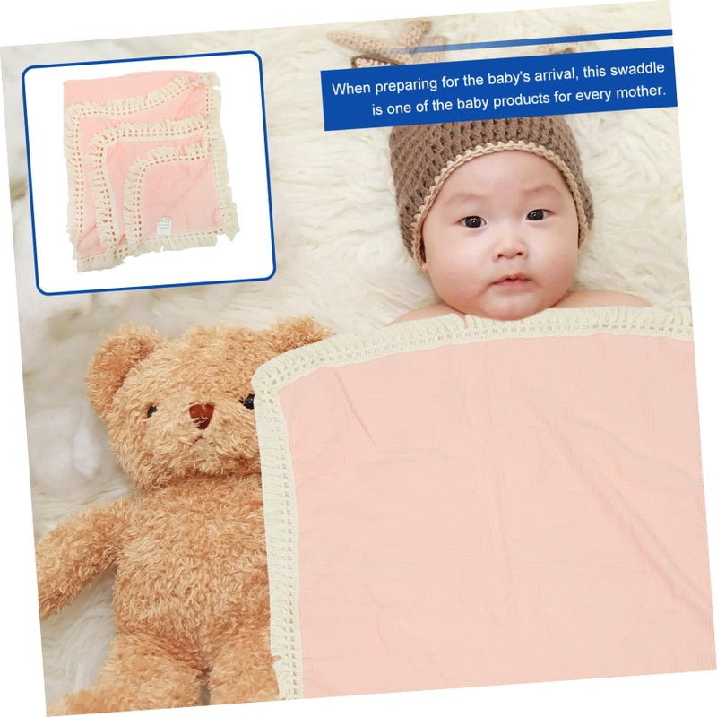 Soft Tassel Gauze Swaddle Towel For Baby Bath And Cozy Wrap Newborn Comfort - Image 5