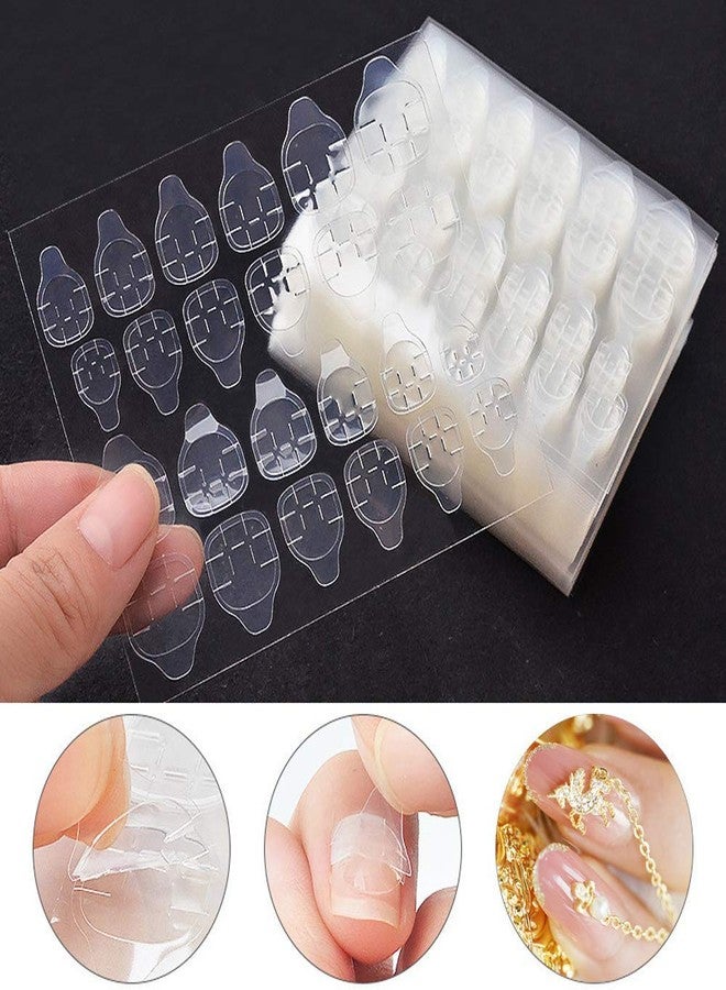 MADHYA Waterproof Breathable Jelly Double Sided Nail Adhesives, Press on Nails Sticky Tabs Nail Glue Sticker, Adhesive Tabs Flexible for Acrylic False Nails Manicure Sticker Tape (10 Sheets 120 pcs) - Image 5