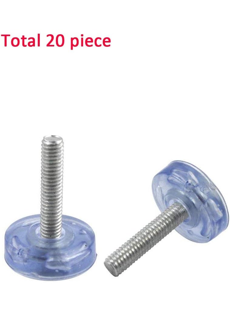 Eyech 20Pcs M6 Transparent Furniture Levelers Adjustable Leveler Pads Furniture Glide Levelling Feet for Table Chair Leg  - Image 2