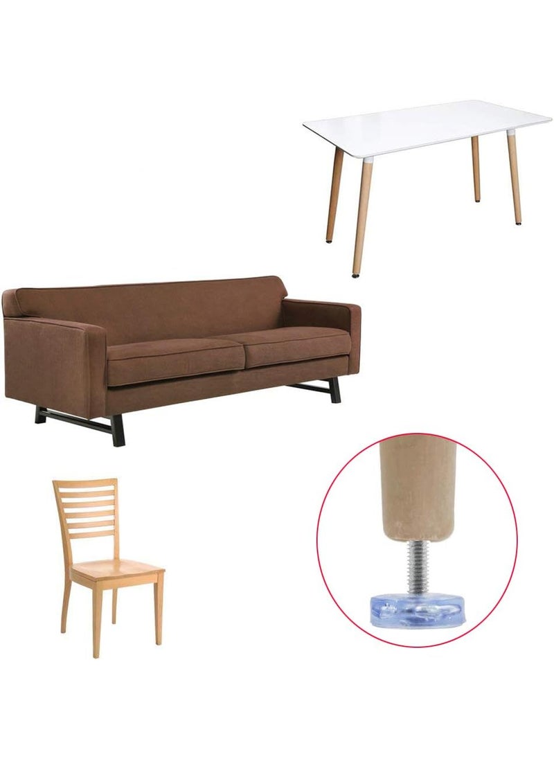 Eyech 20Pcs M6 Transparent Furniture Levelers Adjustable Leveler Pads Furniture Glide Levelling Feet for Table Chair Leg  - Image 5
