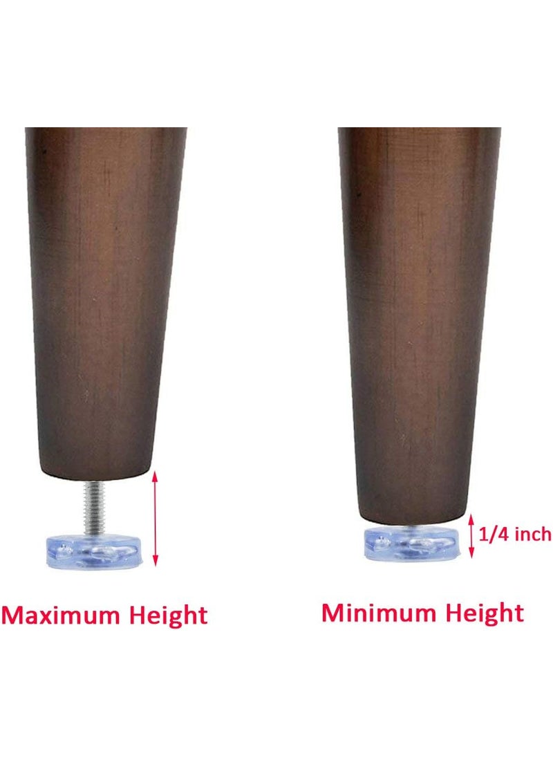Eyech 20Pcs M6 Transparent Furniture Levelers Adjustable Leveler Pads Furniture Glide Levelling Feet for Table Chair Leg  - Image 4