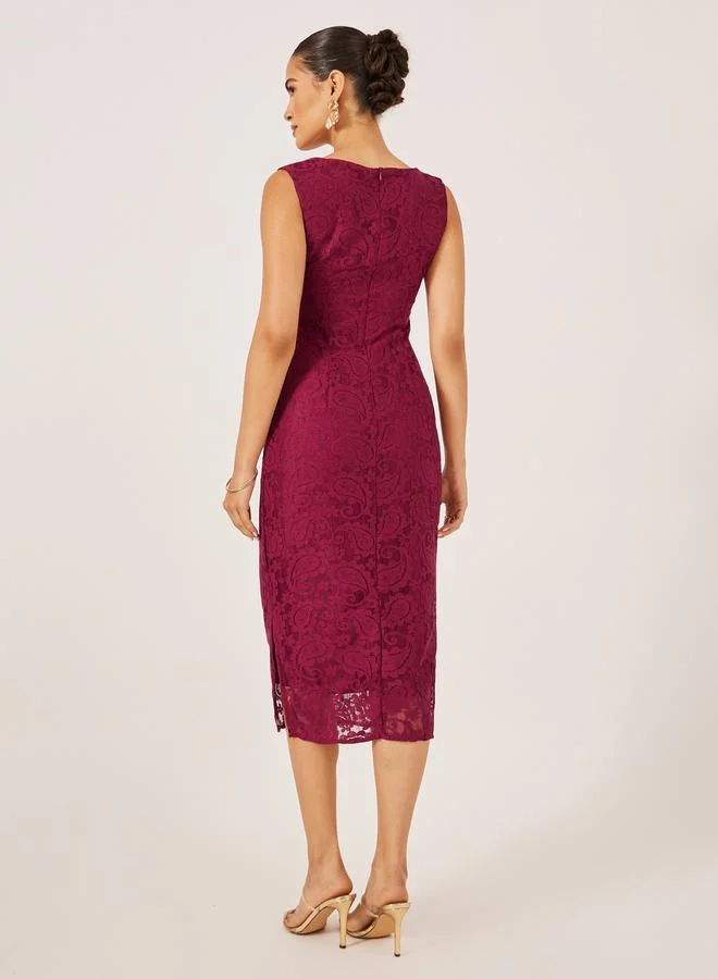 Styli Lace Sleeveless Dress