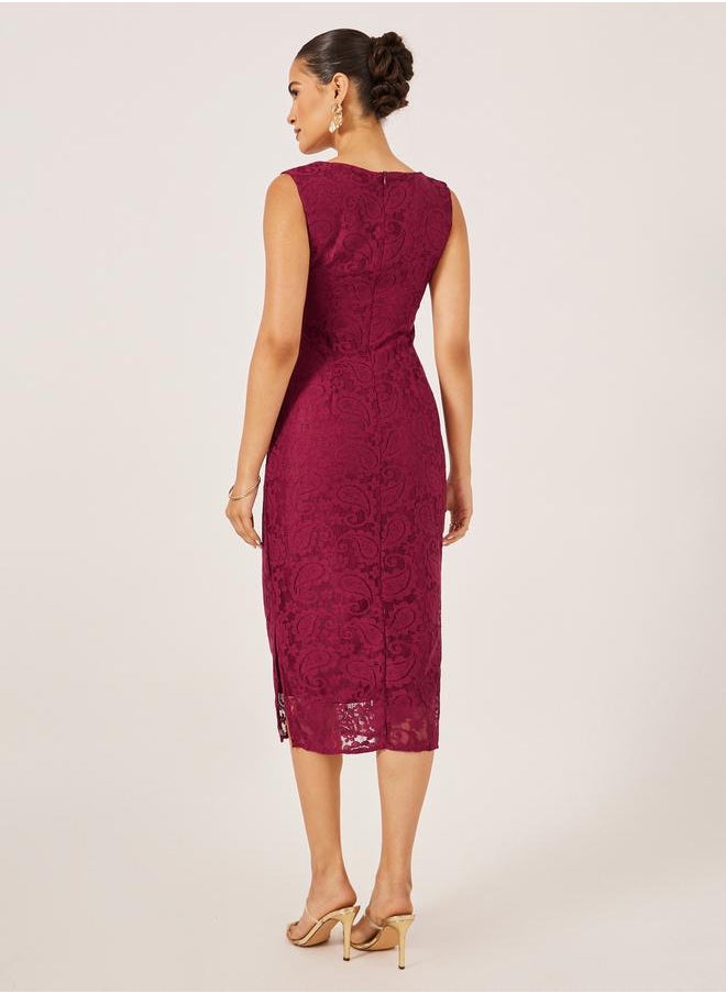 Styli Lace Sleeveless Dress  - Image 5