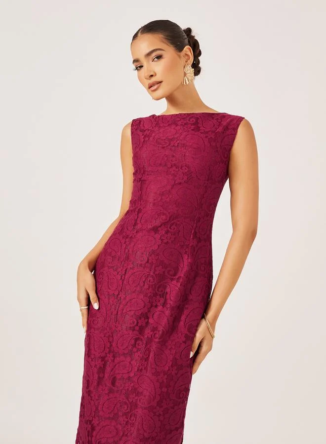Styli Lace Sleeveless Dress