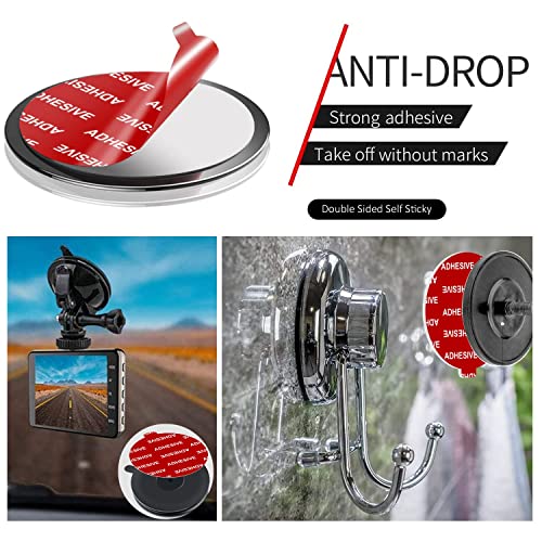 AZXYI Sticky Adhesive Replacement for Windshield Camera Holder, 6pcs 2.76"(70mm) VHB Circle Double-Sided Adhesive Tapes for Dashboard Suction Cup Mount, Mounting Disk Pads, Dash Cam/GPS/Sucker Holder - Image 4