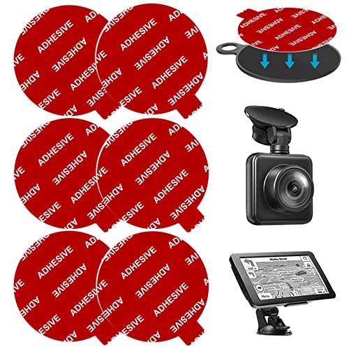 AZXYI Sticky Adhesive Replacement for Windshield Camera Holder, 6pcs 2.76"(70mm) VHB Circle Double-Sided Adhesive Tapes for Dashboard Suction Cup Mount, Mounting Disk Pads, Dash Cam/GPS/Sucker Holder - Image 1