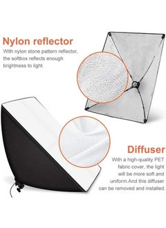 Glanfen Photography Softbox Lighting Kit with 2pcs 135W Bulbs Softboxs and Carry Bag  - Image 5