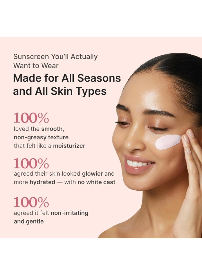 BARUBT Sunscreen No Cast Just Glow Collagen, SPF 50 | SPF 50 Hydrating Face Sunscreen - Lightweight & Non-Sticky Formula, Peptide & Cica for Soothing & Glow, Same as Medicube,Korean Skincare - Image 5