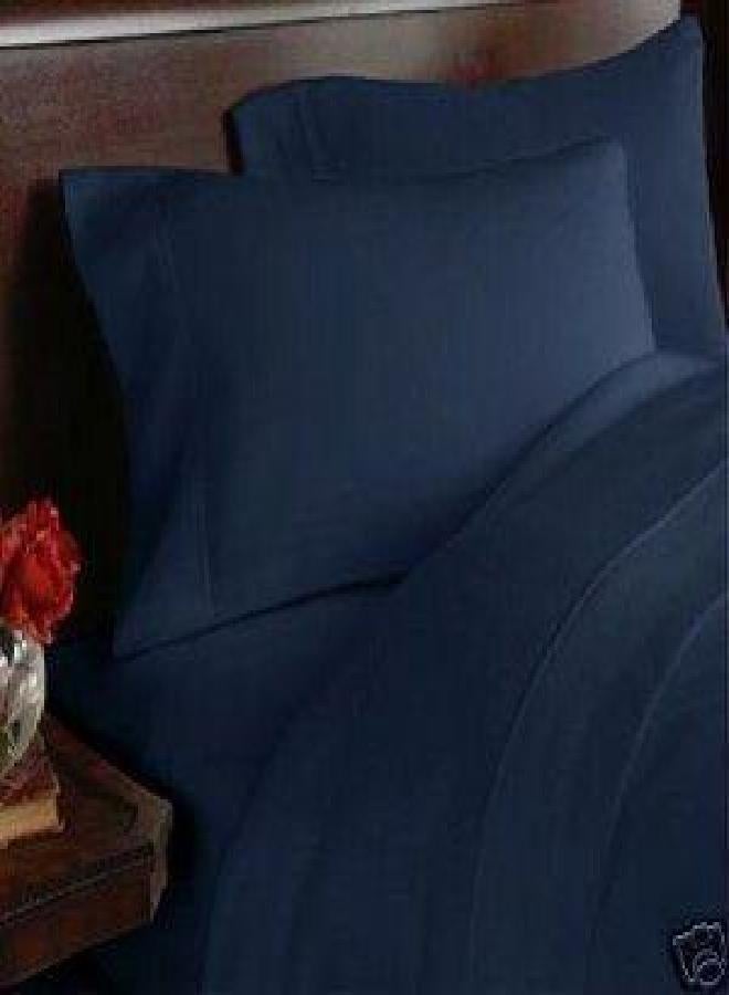 Elegance Linen 1500 Thread Count Wrinkle Resistant Ultra Soft Luxurious Egyptian Quality 2pc Duvet Cover Set, Solid, Twin/XL, Navy Blue - Image 3