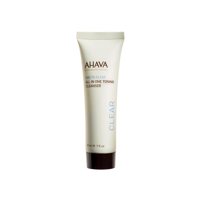 AHAVA AllInOne Toning Cleanser SkinFriendly Soft WaterBased Formula Gently Removes Dirt Impurities Makeup Including Eyes Rebalances pH Made with Our Signature Blend Osmoter 1 floz
