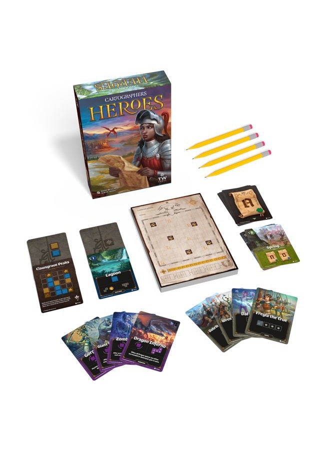 Thunderworks Games Cartographers: Heroes - Board Game for 4 Players, Ages 12+ - Image 2