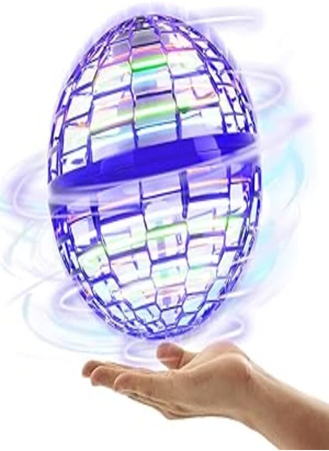 Flying Orb Ball - 2023 Upgraded Hand-Controlled Spinner Drone for Endless Tricks, Boomerang Hover Function - Outdoor Magic Toy for Kids, Teens (Blue) 