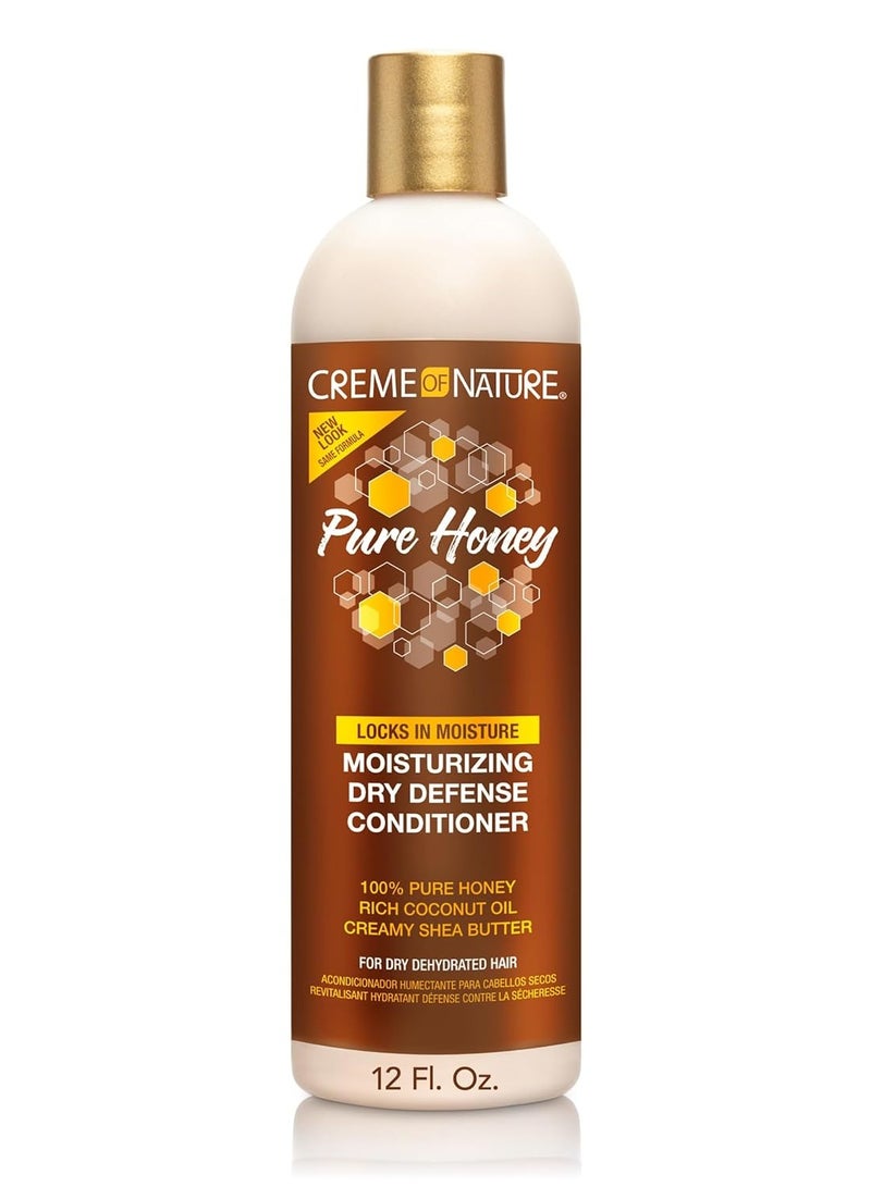 Creme of Nature Curl Activator, Pure Honey formula with Coconut Oil and Shea Butter - Dry Defense Conditioner and Shampoo for Damaged Hair - Image 4