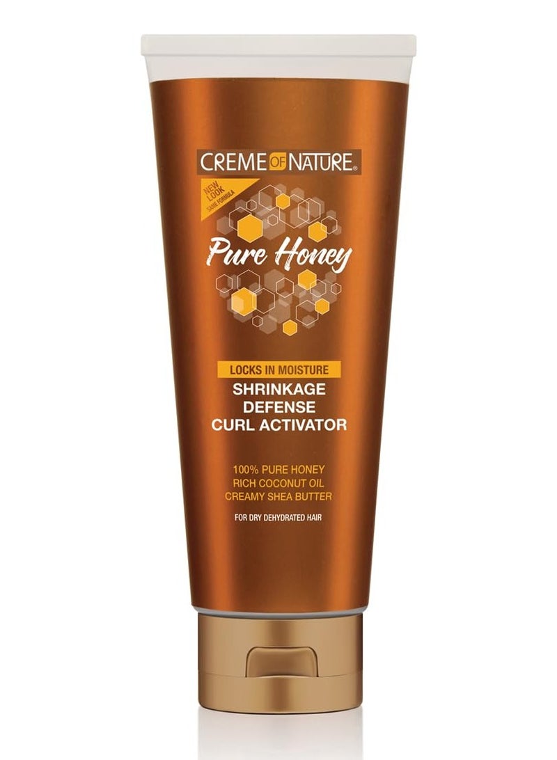 Creme of Nature Curl Activator, Pure Honey formula with Coconut Oil and Shea Butter - Dry Defense Conditioner and Shampoo for Damaged Hair - Image 3