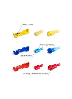 The Bros 150pcs T-Tap Wire Connectors, Self-Stripping Quick Splice Electrical Wire Terminals, Insulated Male Quick Disconnect Spade Terminals Assortment Kit  - Image 4