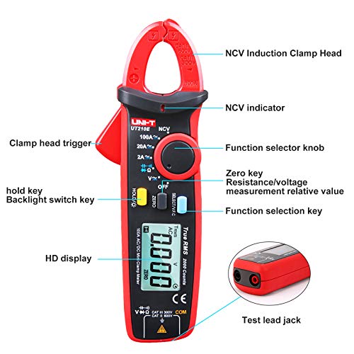 UNI-T YIRU UNI-T UT210 Series True RMS Digital Clamp Meter AC/DC Voltage Tester with ohm, Capacitance Measurement… - Image 4