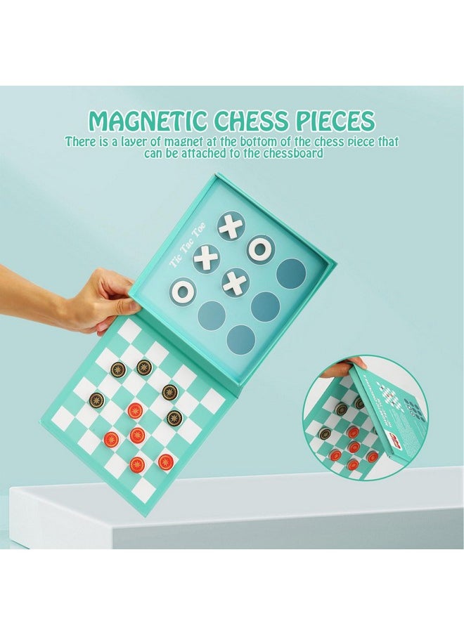 Checkers Board Game For Kids 4-12, 2 In 1 Magnetic Checkers And Tic-Tac-Toe Sets Travel Toys Travel Games, Ideal Gifts For Young Kids 4 5 6 7 8 9 - pzsku/Z7C588FAEE72D6A77AA3BZ/45/_/1734347952/b4364a9b-21e6-44e9-9183-09ea3aa20b0d