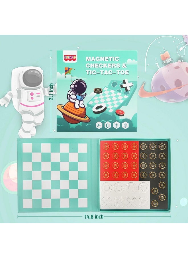 Checkers Board Game For Kids 4-12, 2 In 1 Magnetic Checkers And Tic-Tac-Toe Sets Travel Toys Travel Games, Ideal Gifts For Young Kids 4 5 6 7 8 9 - pzsku/Z7C588FAEE72D6A77AA3BZ/45/_/1734347953/fd21b136-5361-4426-a05d-0d5f373196a3