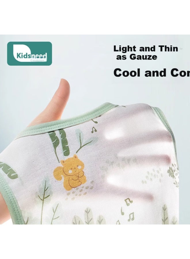 Kidsneed Baby Clothes Summer Pipa Bodysuit Bamboo Cotton Newborn Romper Baby Diaper Cover Crawling Suit Children Sleeping Bag Size 73 - Image 4