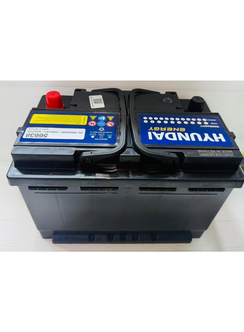HYUNDAI Car Battery 12V 66AH 56638/DIN66L - Image 4