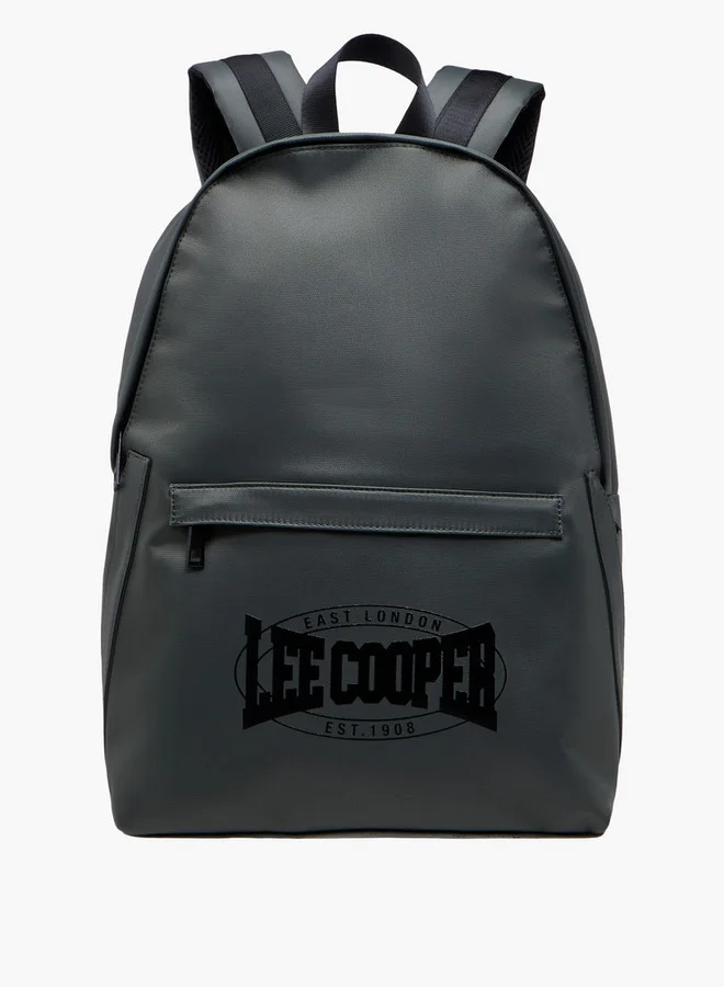Lee Cooper Boys Logo Detail Backpack with Adjustable Straps and Zip Closure - 45x16 cm