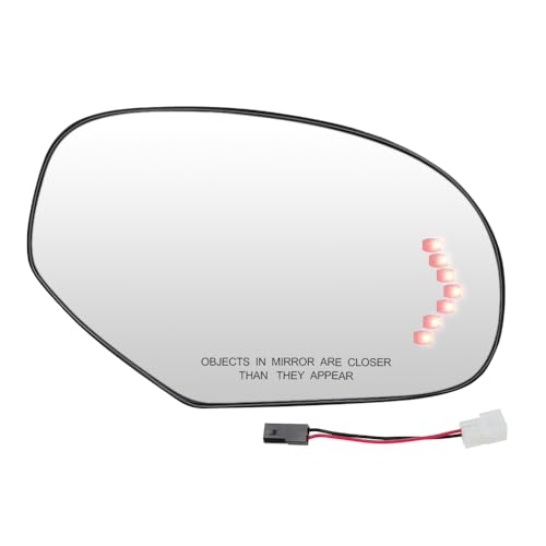 Senzeal Passenger Side Heated Mirror Glass Replacement with Turn Signal Light for Chevy Silverado Suburban Tahoe Avalanche Cadillac Escalade GMC Sierra Yukon 2007-2014 GM1325138 (Right Side) - Image 1