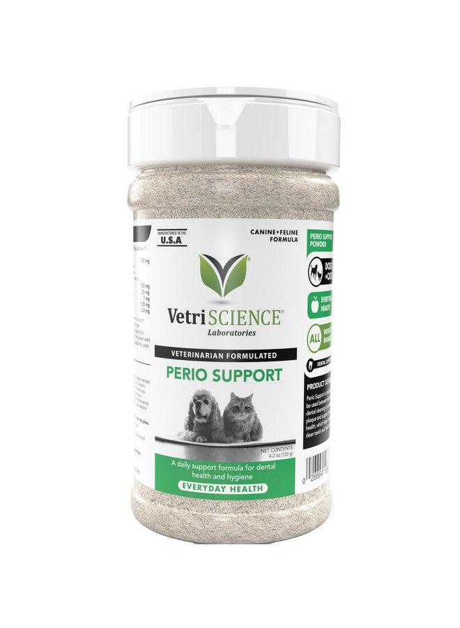 فيتري ساينس لابوراتوريز مسحوق تنظيف أسنان القطط والكلاب من بيري سوبورت، 4.2 أونصة - معطر أنفاس القطط والكلاب - مثبت سريريًا أنه يدعم البلاك والجير - Image 1