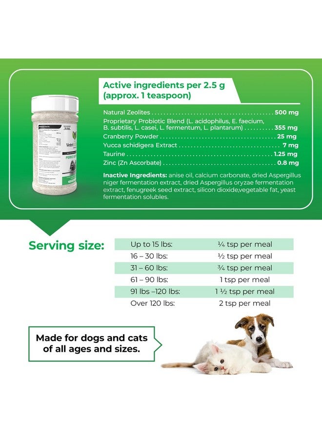 فيتري ساينس لابوراتوريز مسحوق تنظيف أسنان القطط والكلاب من بيري سوبورت، 4.2 أونصة - معطر أنفاس القطط والكلاب - مثبت سريريًا أنه يدعم البلاك والجير - Image 5
